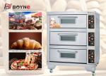 Electric Commercial Bakery Deck Oven Three Deck Capacity Stainless Steel Oven