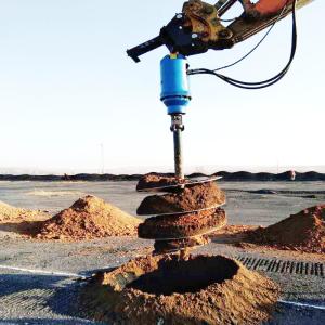 Wholesale Skidsteer Attachments Weight 6T Hydraulic Earth Auger Excavator Digger Machine 75mm Square from china suppliers