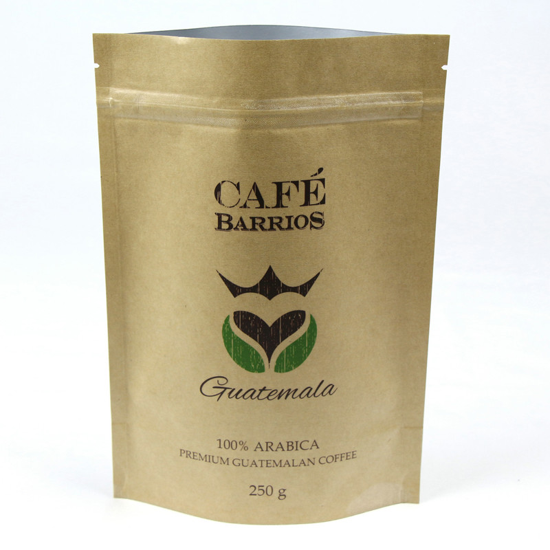 custom stand up coffee packaging kraft paper Pouches zipper bag printing