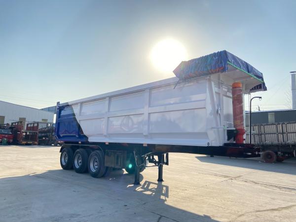 Self-dumping 3 Axle Rear Dump Truck Semi Trailer Tipper Trailer Heavy Duty