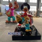 Customized hot selling large outdoor square stone Gaoshu resin/fiberglass