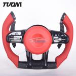 Customization Mercedes Benz Steering Wheel Carbon Fiber Leather Soft Grip 350mm