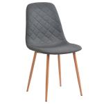 Capacity 300LB Grey Pu Leather Dining Chairs / Tomile 4 Set Dining Room Chairs