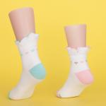 Slip Resistant 100 Cotton Socks For Toddlers , Keep Warm Cute Baby Socks