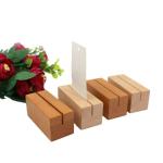 Desk Business Card Holder Office Wooden Business Card Desktop Display Stand for