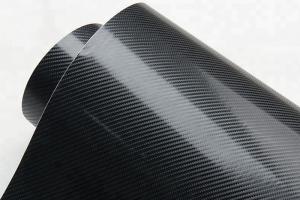 Wholesale Gloss 4D Black Carbon Fiber Vinyl Wrap Film Air Release Slidable from china suppliers