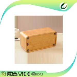 Wholesale Home decoration table desk bamboo tissue box from china suppliers
