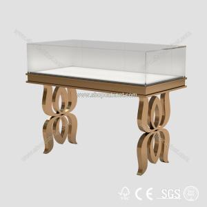 Wholesale three tiers plexiglass led jewelry showcases from china suppliers