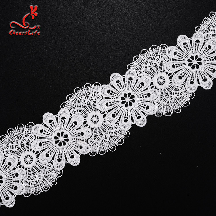 Wholesale Lace Trim Stretch Lace Trim Flat Lace Trim Flower Embroidery