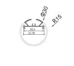 Round Shape Suspended Led Aluminum Profile For Ceiling 30mm Dia Pendant Lighting