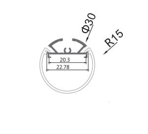 Wholesale Round Shape Suspended Led Aluminum Profile For Ceiling 30mm Dia Pendant Lighting from china suppliers