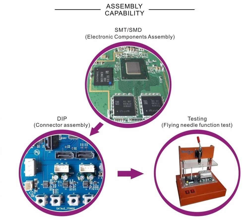 EMS PCBA Board Electronic PCB Prototyping EMS SMT Assembly High Density Various Sizes