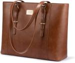 LOVEVOOK LAPTOP BAG FOR WOMEN, STRUCTURED LEATHER COMPUTER BAG, PROFESSIONAL