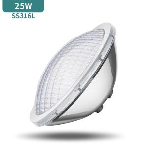 Wholesale Single Color 25W AC/DC 12V PAR56 316L Stainless Steel IP68 Waterproof LED Pool Light from china suppliers