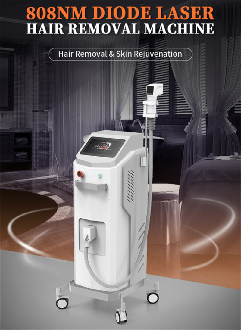 Professional 12*26mm Spot Diode Laser Hair Machine Vertical Style Skin Rejuvenation