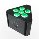 Battery Powered Led Par Cans , Smart 6x18w Rgbwa Uv 6 In 1 Wireless Led Stage