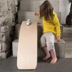 Custom Natural Wood Multifunction Rocker Kids wooden Montessori Fitness Curvy