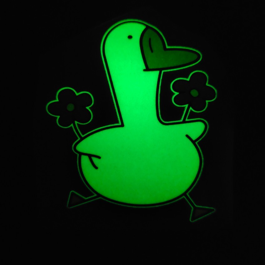 Heat Transfer Glow In The Dark Decals Waterproof Customized