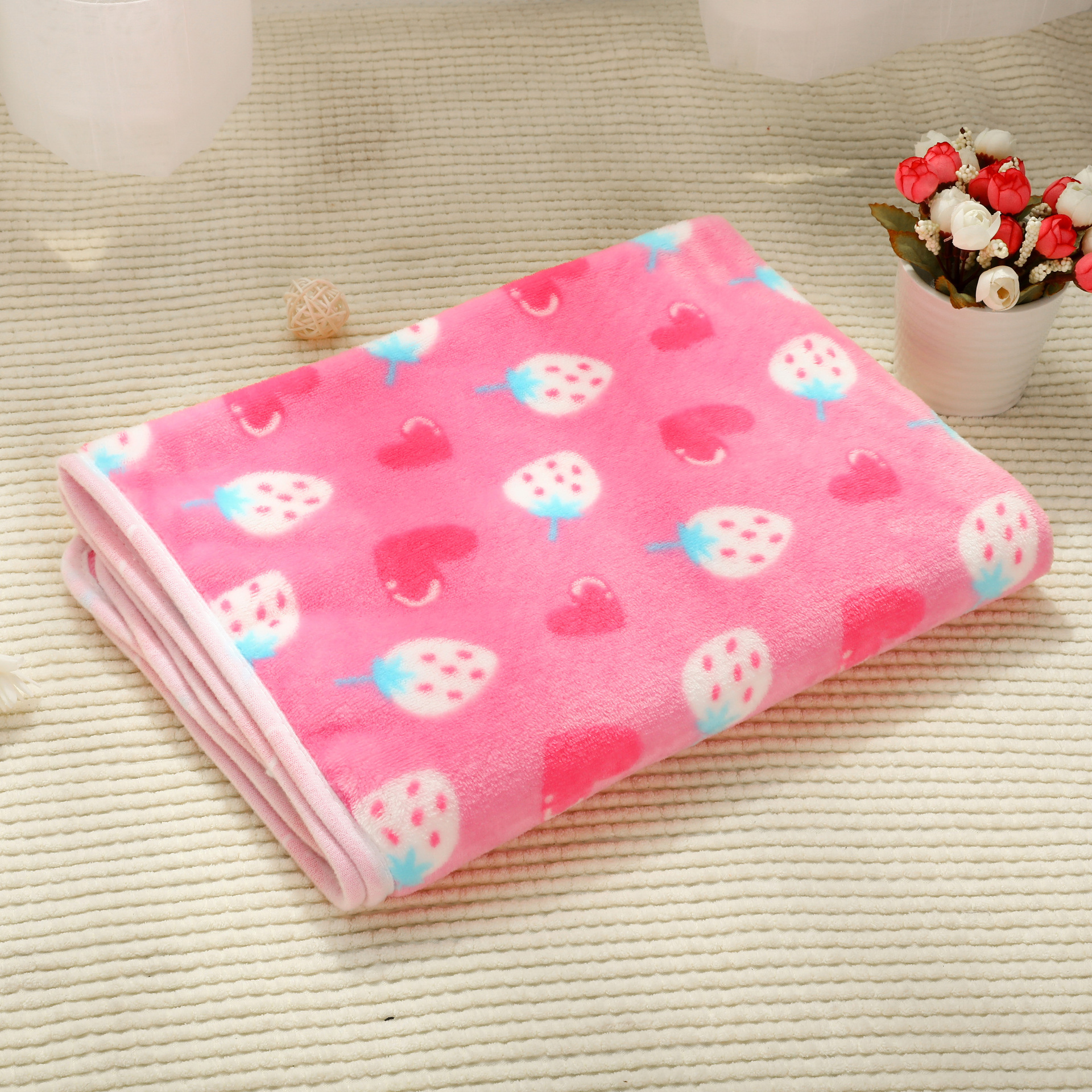Dog Blanket Soft Plush Coral Fleece Mechanical Wash Pets Rest Sleeping Custom Printed