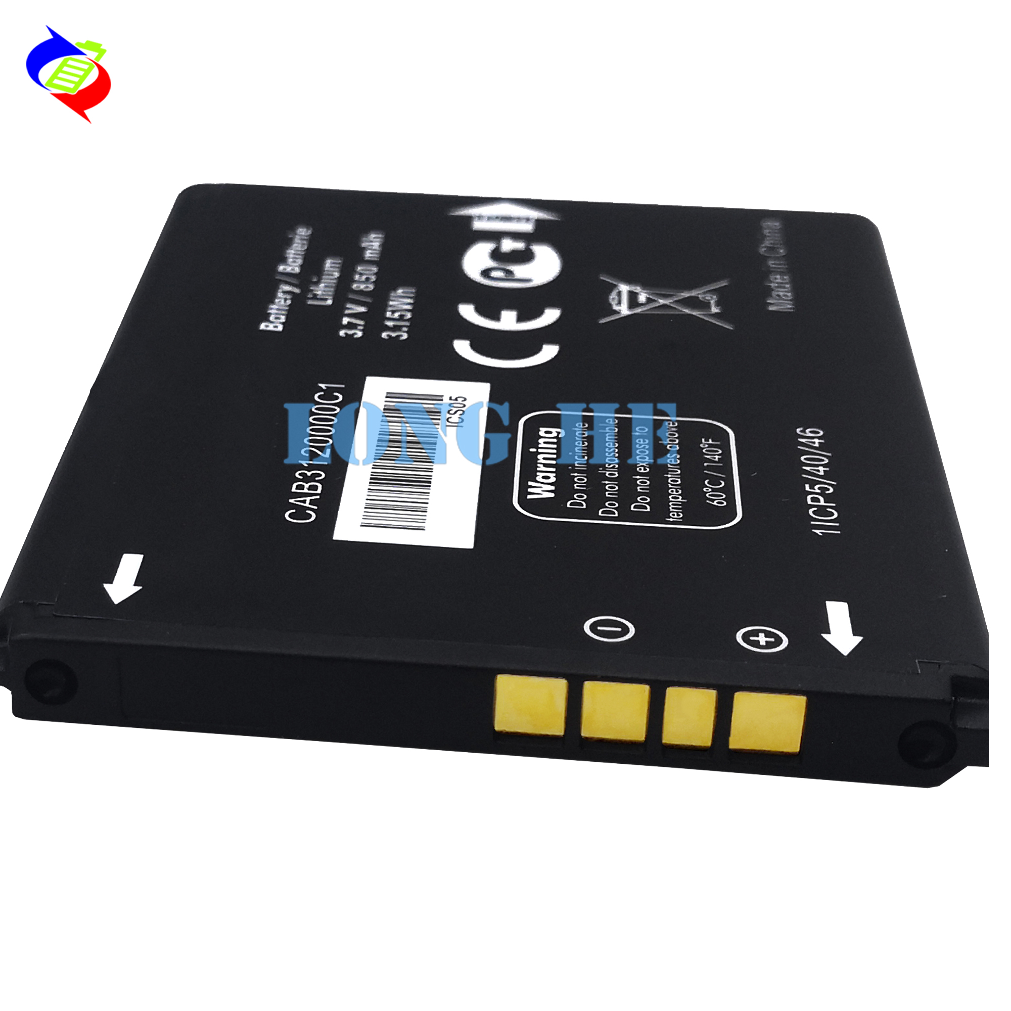 Battery for Alcatel One Touch OT-905 OT880 OT888 OT875 510A 768T 710D 3.7V 1000mAh