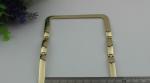 Fashion design zinc alloy decoration light gold 125 mm tote bag metal handle