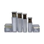 Round Clear 50ml Cream Empty Plastic Lotion Bottle Acrylic Cream Jar Set