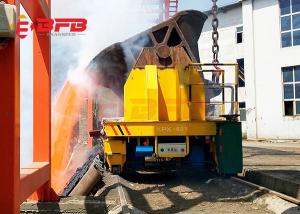 Wholesale High Temperature Proof Material Handling Trolley , Molten Metal Motorized Rail Cart Anti Explosion from china suppliers