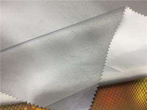 Wholesale Silver PU Reflective Fabric Garment Leather Fabric 0.13mm For Outdoor Safety Coat from china suppliers