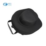 Black 5mm EVA 75degrees Baseball Hat Travel Bag With Double Zipper