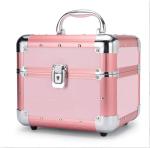Wear Resistant Aluminium Cosmetic Case 0.8 Kgs Light Weight Makeup Beauty Box
