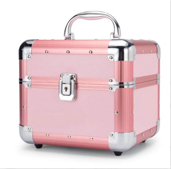 Wear Resistant Aluminium Cosmetic Case 0.8 Kgs Light Weight Makeup Beauty Box