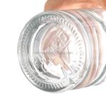 Aluminum Plastic PP Collar Material Simple 500ml 750ml Whisky Glass Bottle for