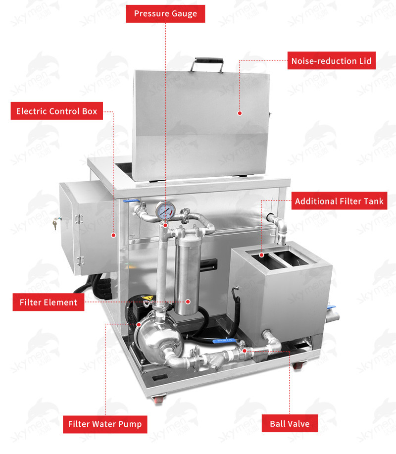 SUS201 135L 1800W Ultrsonic Cleaning Machine For Tableware