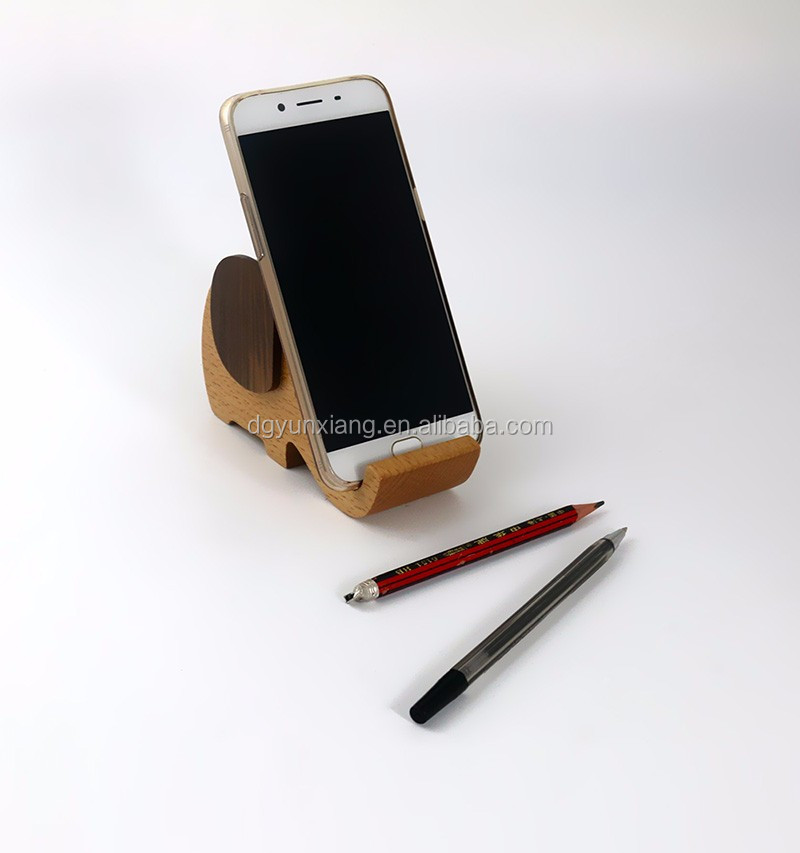 Decorative wooden animal cell phone holder stand