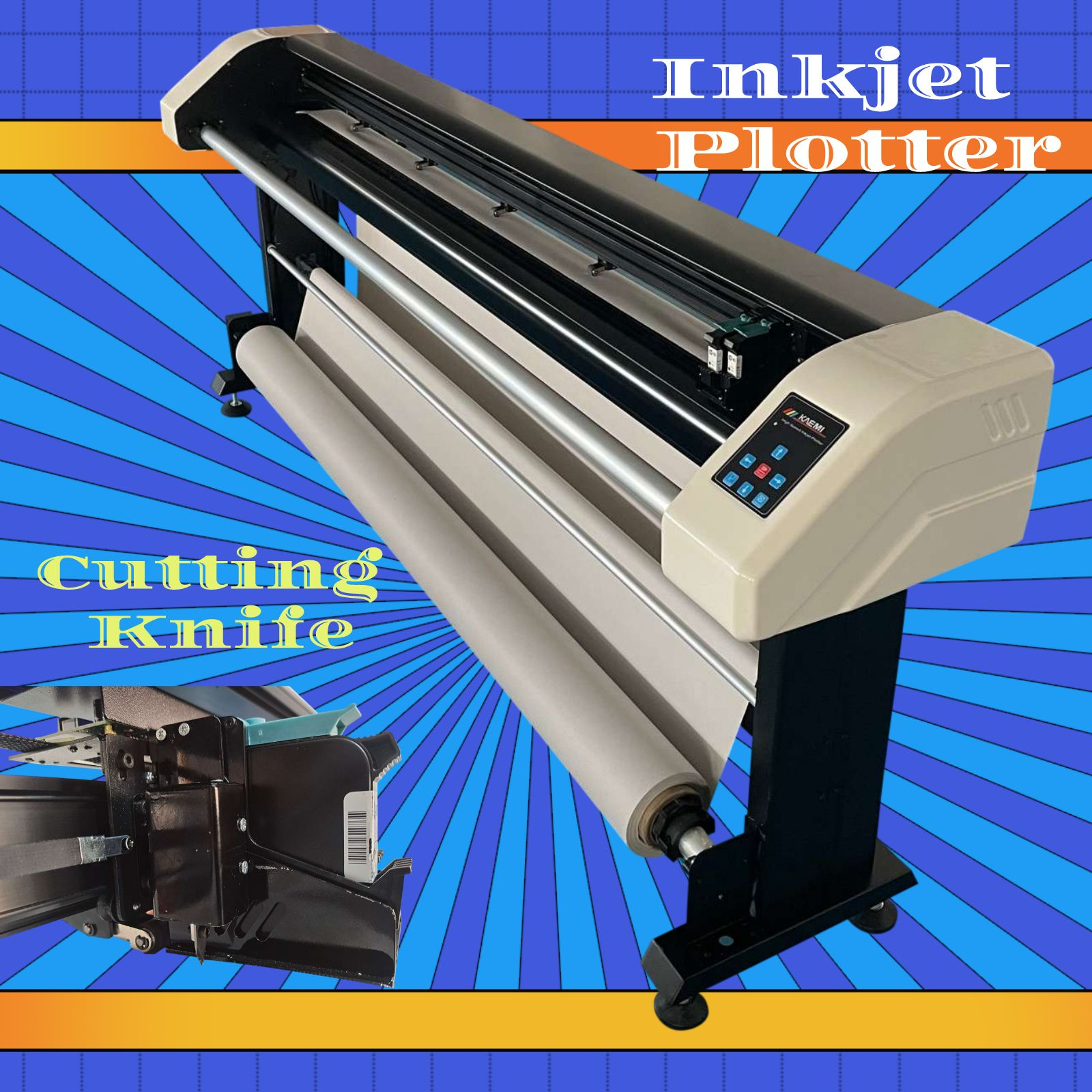 Large-Format Tungsten Cutting Blade Inkjet Printing Plotter with Cutting Down 190-250cm Width