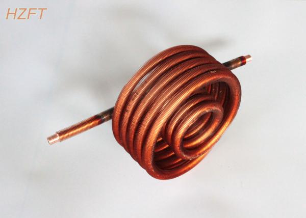 Heat Exchanging Copper / Cupronickel Water Heating Coil 0.75MM Fin Thickness for