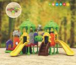 toddler full plastic covered outdoor play equipment swing slide set for sale