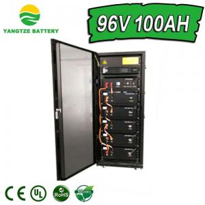 China Solar Lifepo4 Li Ion High Voltage Lithium Battery 96V 100Ah With LCD on sale