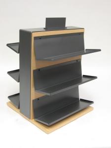 Wholesale Three Layers Metal Display Fixtures Wood And Metal Display Shelves Anti Rust from china suppliers