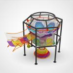 safety Rainbow Net tunnel playground , Climbing Net Playground Equipment