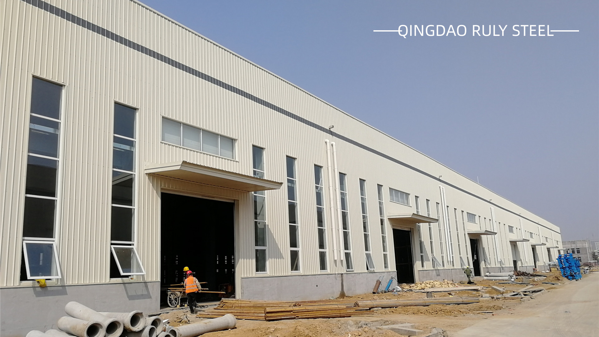 High Quality Large Span Galvanlized Frame Customizable Steel Structure Workshop
