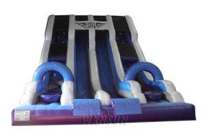 Wholesale Vertical Rush Giant Blow Up Slide 0.9mm PVC Tarpaulin Made 9.2x5.5x6.7m from china suppliers