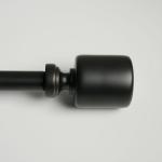 Light Weight Acrylic Diamond Black Resin Curtain Rod Finials