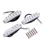 Alnico 5 Magnet Single Coil Guitar Pickup Set Adjustable Pole-Piece 10kΩ