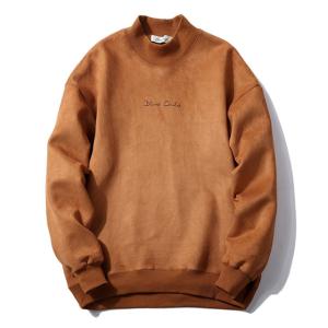 Wholesale 100% cotton Graphic Print Suede Plain Crew Neck Sweatshirt from china suppliers