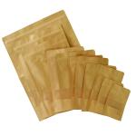 Brown Frosted Window Height 20cm Kraft Paper Pouches