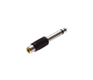 Wholesale Plastic Body 6.35MM Mono Plug Rca Jack Nickel / Copper Plating Black Color from china suppliers