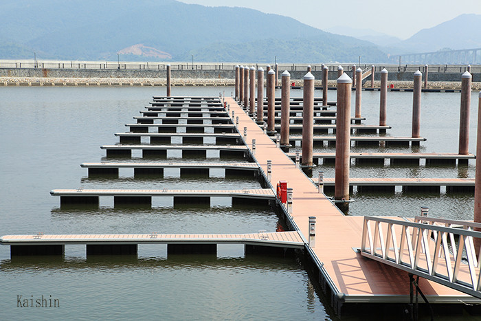 Yacht Marina Use Aluminum Alloy Floating Walkway Pontoon Customizable Size