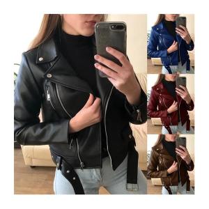 Wholesale Leather Jacket Winter and Autumn Fall Apparel Clothes for Women Cardigan Blazer Jacket Blazers Ladies Coats from china suppliers