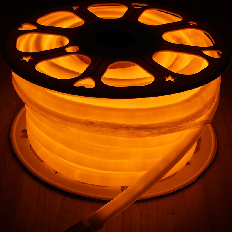 110V led neon rope 16mm diameter 360 degree round neon flex IP67 outdoor decoration lighting orange